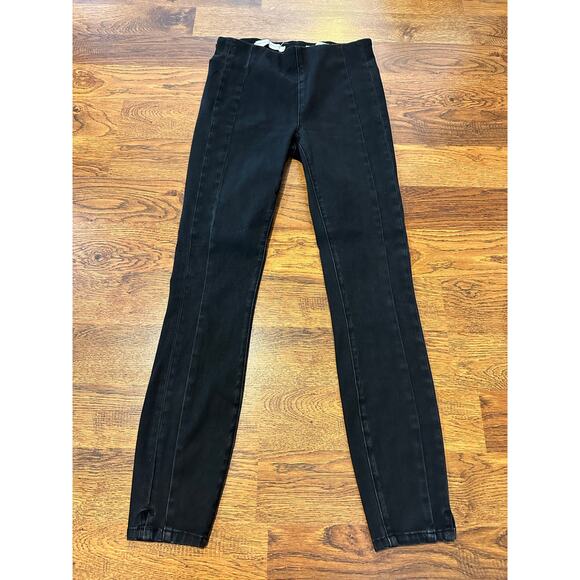 Pilcro and the Letterpress High Rise Denim Leggings Black Size 27 Skinny Stretch - Picture 1 of 8
